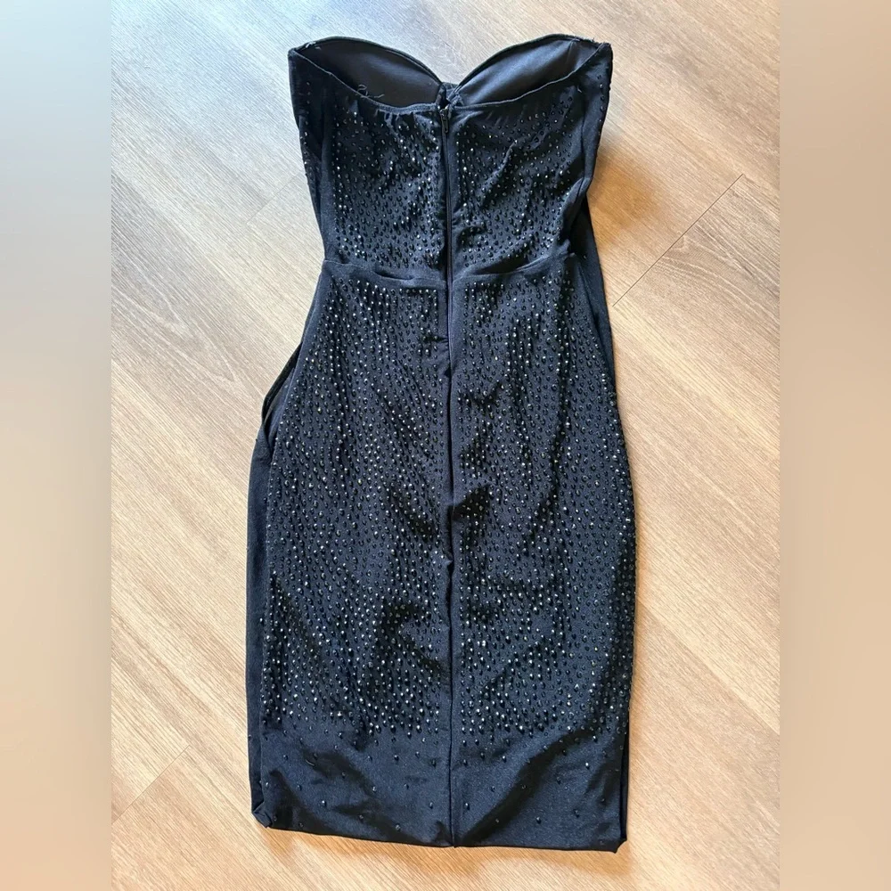 Taylor Corset Rhinestone Mesh Formal Dress size S - Picture 6 of 9